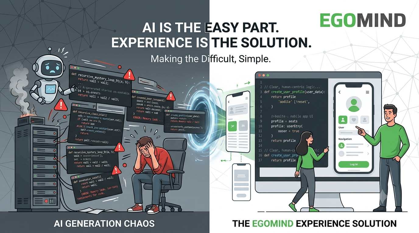 EgoMind Software Development as a Service in addition to AI coding