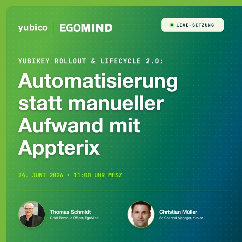 YubiKey Rollout & Lifecycle 2.0: Automatisierung statt manueller Aufwand mit Appterix 4