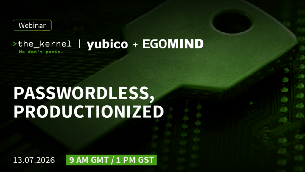 Webinar EgoMind The Kernel Yubico Appterix YubiKey Passwordless e1783425822289