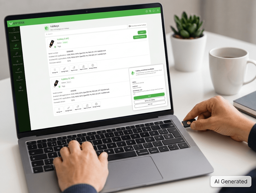 YubiKey Enrollment am Laptop